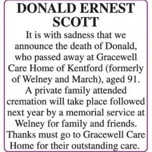 DONALD ERNEST SCOTT