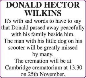 DONALD HECTOR WILKINS