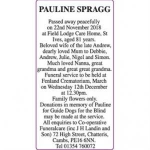 PAULINE SPRAGG