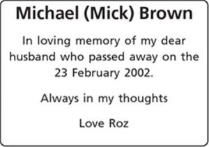 Michael (Mick) Brown