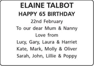 ELAINE TALBOT